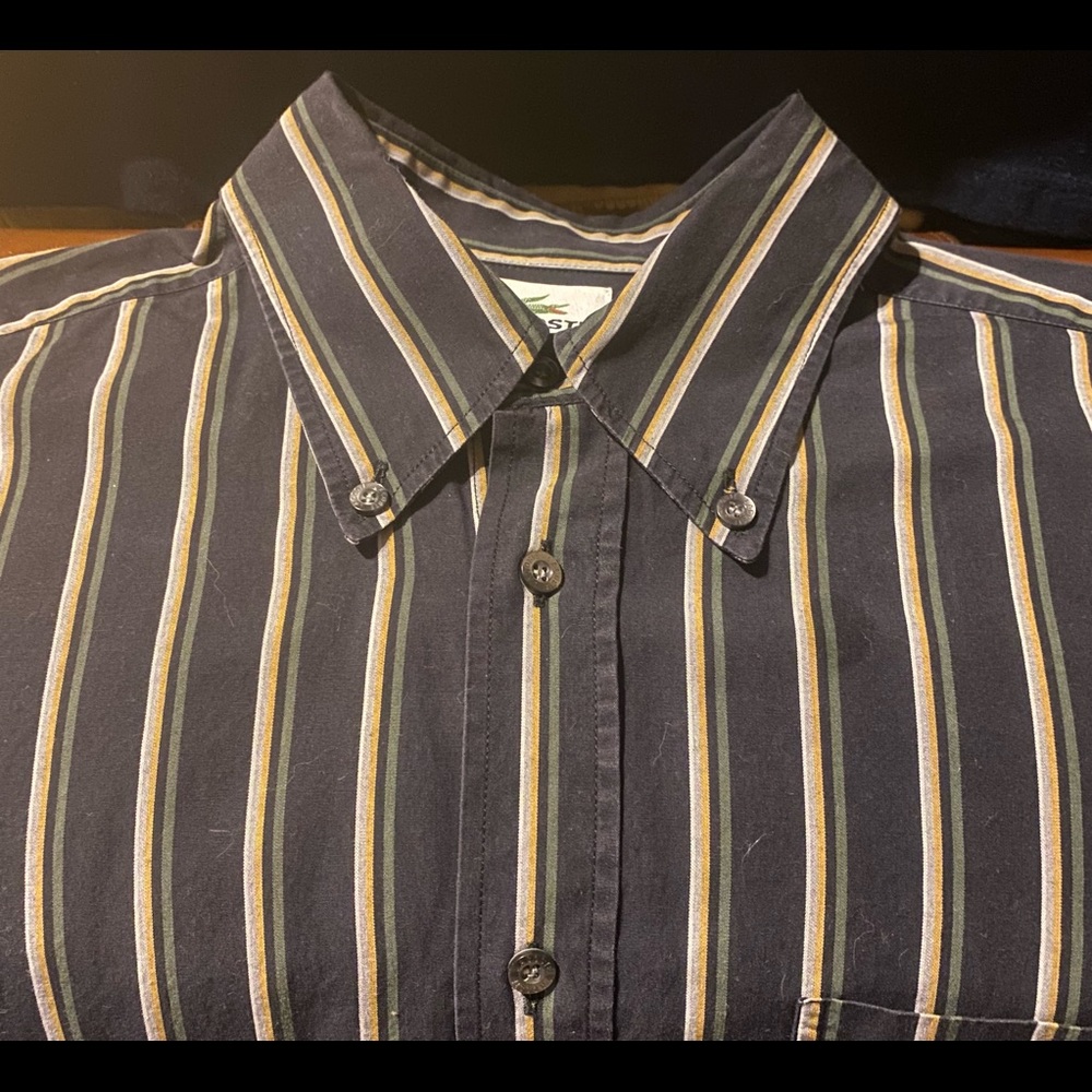 Mens long sleeve Lacoste button down shirt size 40